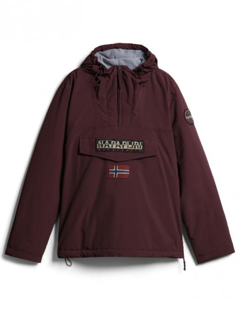 RAINFOREST WINTER 3 Jacheta impermeabila cu gluga burgundy fudge - Geci de bărbați