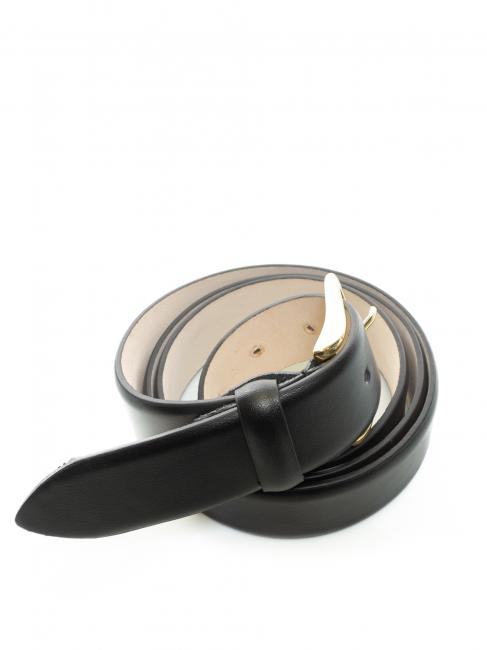 Cintura in pelle liscia  negru - Curele