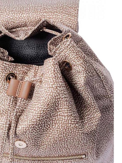 BORBONES Rucsac mediu din țesătură beiger mare - Genți femei