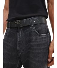 CALVIN KLEIN CK JEANS MONOGRAM PLAQUE Curea de piele negru - Curele - 2