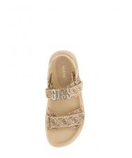 GUESS FABELIS 2 Sandale cu logo Bej / maro - Pantofi femei - 5
