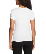 GUESS TRIANGLE CRYSTAL LOGO Tricou din bumbac cu strasuri alb purpuriu - tricou - 2