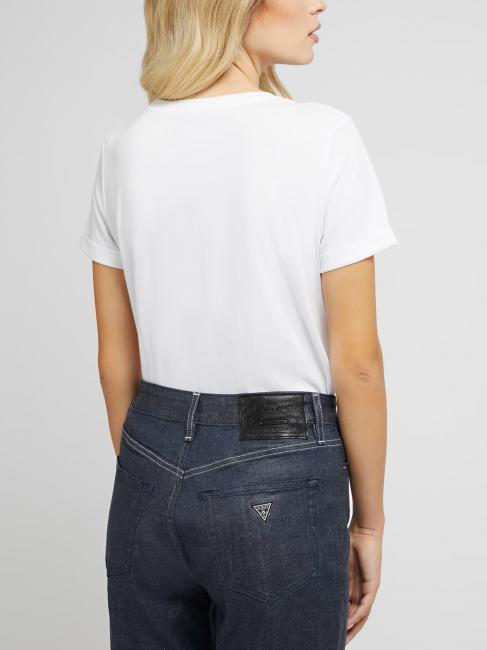 AURELIA Tricou din bumbac cu imprimeu alb purpuriu - tricou