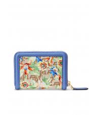 RALPH LAUREN OVL JACQUARD Portofel mic cu fermoar prnt kaki mjcqrd/nw engld albastru - Portofele femei - 3