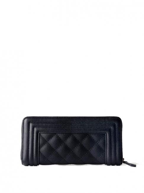 QUILTED FRAME Portofel mare matlasat negru - Portofele femei