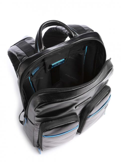 BLUE SQUARE Revamp Rucsac pentru laptop de 14", din piele negru - Rucsacuri pentru laptop
