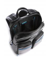 PIQUADRO BLUE SQUARE Revamp Rucsac pentru laptop de 14", din piele negru - Rucsacuri pentru laptop - 4