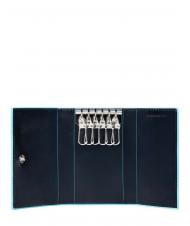 PIQUADRO BLUE SQUARE Husa pentru chei din piele albastru - Portchei - 2