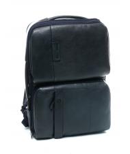 PIQUADRO P15 PLUS Rucsac din piele pentru calculator de 17". albastru - Rucsacuri pentru laptop - 4
