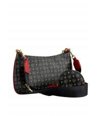 POLLINI HERITAGE Geantă de umăr cu mâner cu lanț lac negru - Genți femei - 3