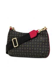 POLLINI HERITAGE Geantă de umăr cu mâner cu lanț lac negru - Genți femei - 4