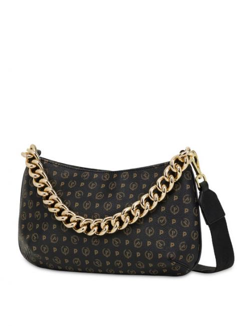 HERITAGE Geantă de umăr cu mâner cu lanț negru - Genți femei