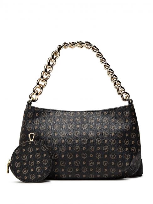 HERITAGE Geantă de umăr cu mâner cu lanț negru - Genți femei
