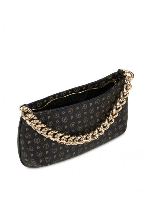 HERITAGE Geantă de umăr cu mâner cu lanț negru - Genți femei