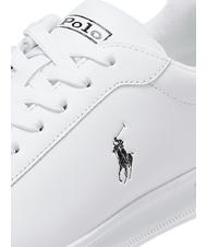 RALPH LAUREN HERITAGE COURT II NAPPA Adidași din piele pentru bărbați alb negru - Pantofi bărbați - 3