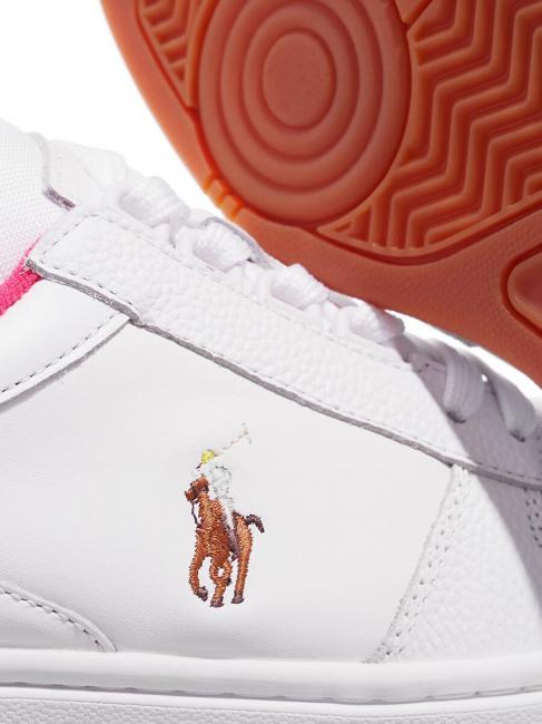 POLO LACE Tenisi din piele alb/roz aprins - Pantofi bărbați