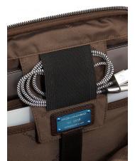 PIQUADRO PAAVO Rucsac pentru laptop de 15,6", din piele MORO - Rucsacuri pentru laptop - 5