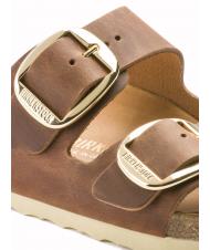 BIRKENSTOCK ARIZONA BIG BUCKLE Sandale din piele unsă coniac - Pantofi unisex - 6