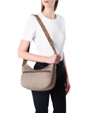 BORBONESE LUNA BAG SMALL ECO LINE Geantă LUNA Hobo, Mic beiger mare - Genți femei - 7