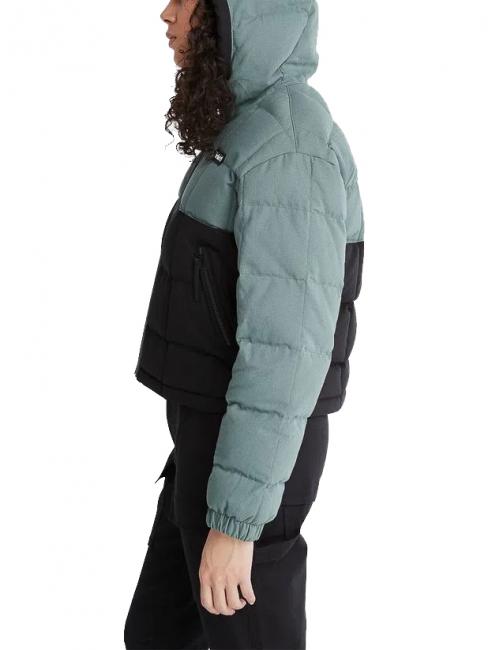 HOODER PUFFER Jacheta cu gluga verde balsam/negru - Jachete de puf pentru femei