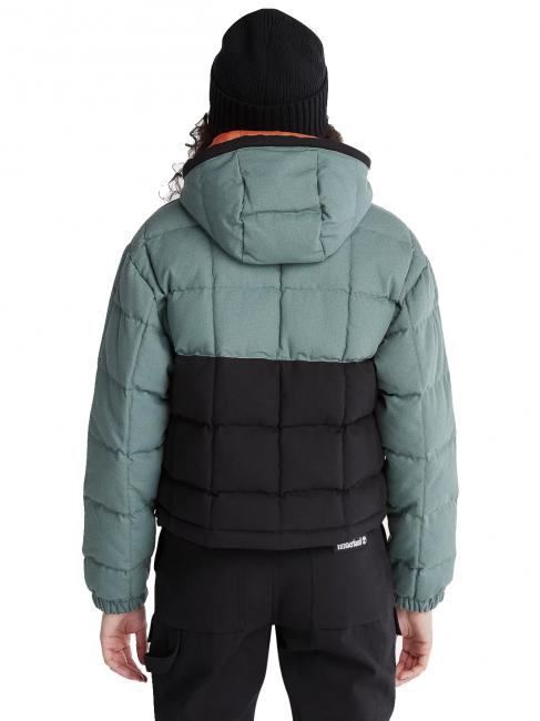 HOODER PUFFER Jacheta cu gluga verde balsam/negru - Jachete de puf pentru femei