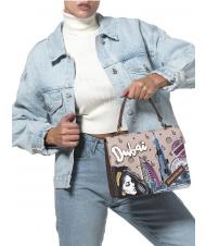 BRACCIALINI CARTOLINE DUBAI Dosar geantă de umăr negru - Genți femei - 4