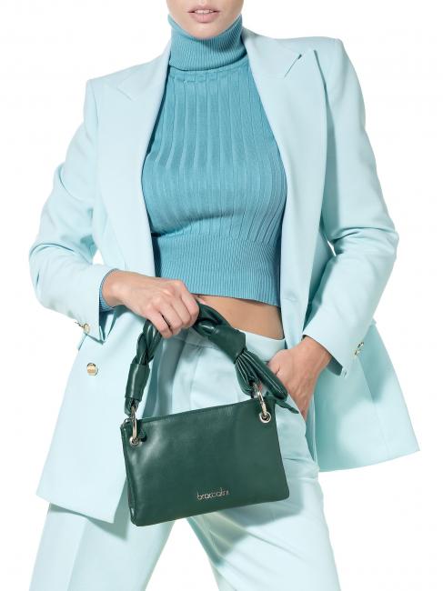 CHARLIZE Geanta mica din piele VERDE - Genți femei