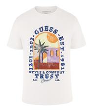GUESS PALM WINDOW Tricou imprimat alb purpuriu - tricou - 4