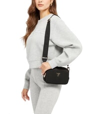 GUESS ECO GEMMA Mini geantă pentru cameră de umăr BLACK - Genți femei - 4