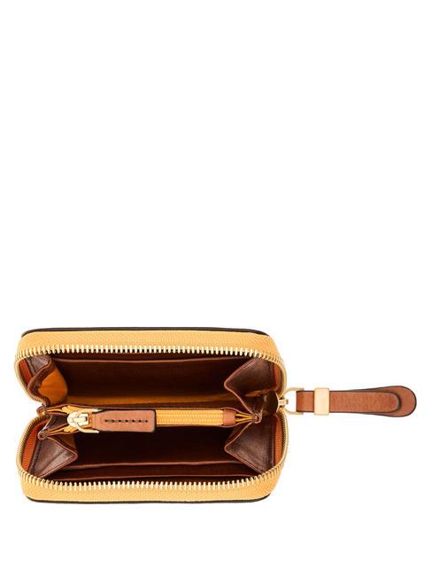 CHIARA Portofel Zip Around, din piele BROWN - Portofele femei