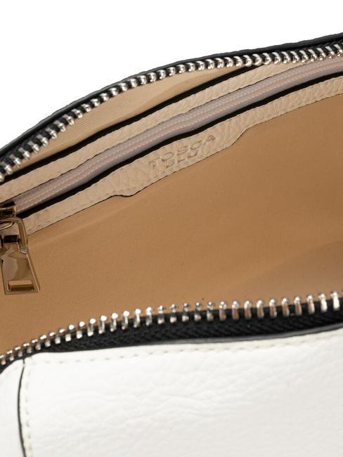 NADINE Geanta de mana, cu bareta de umar alb - Genți femei