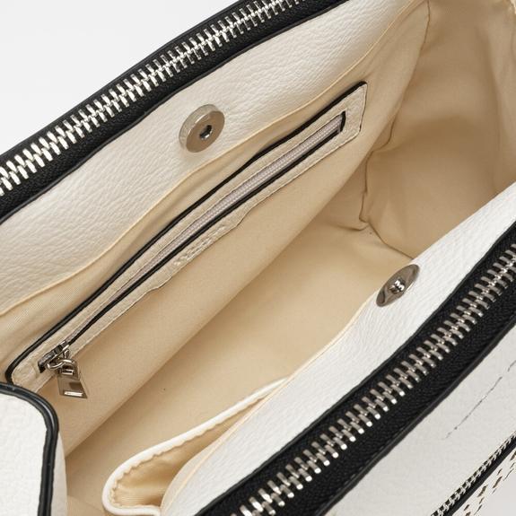 NADINE Geanta de umar, cu bareta de umar alb - Genți femei