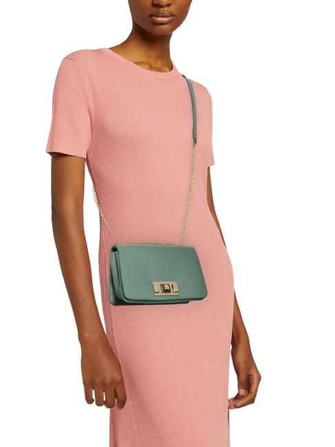 LULU Geanta de umar din piele de vitel verdeturi minerale - Genți femei