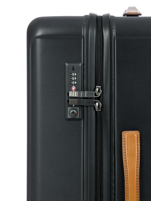 CAPRI Troler cu portbagaj de marime medie negru - Trolere rigide