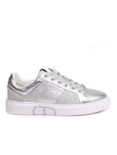 PRINT OVAL T Adidași din piele laminată argint - Pantofi femei