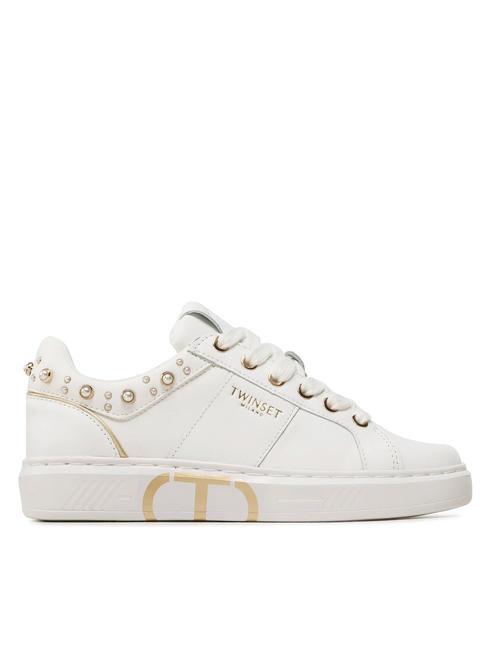 PEARLS Tenisi cu margele alb optic - Pantofi femei