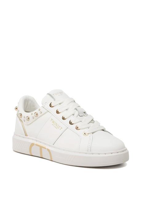PEARLS Tenisi cu margele alb optic - Pantofi femei