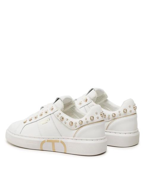 PEARLS Tenisi cu margele alb optic - Pantofi femei
