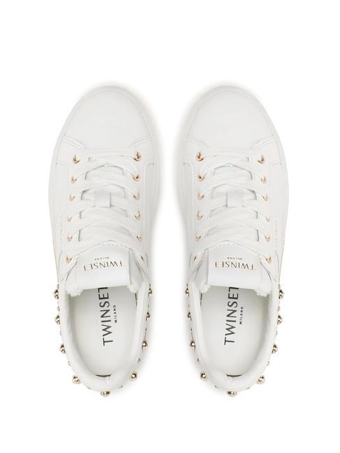 PEARLS Tenisi cu margele alb optic - Pantofi femei