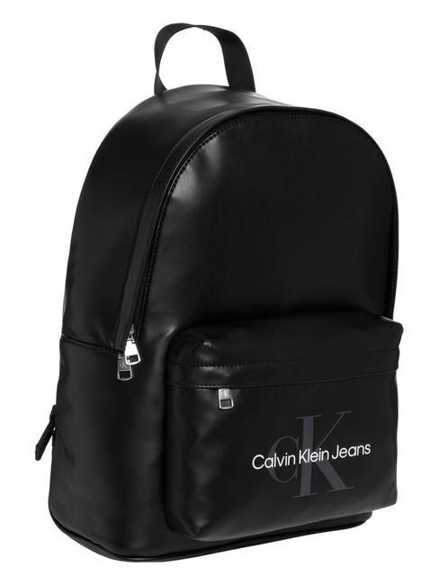 CK JEANS MONOGRAM SOFT Rucsac pentru laptop de 14". negru - Rucsacuri pentru laptop