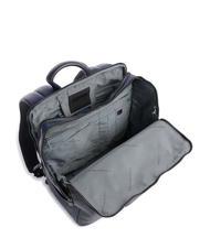 PIQUADRO FINN Rucsac pentru laptop de 14", din piele albastru - Rucsacuri pentru laptop - 4