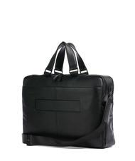 PIQUADRO FINN Servieta pentru laptop de 15,6", din piele negru - Serviete birou - 2