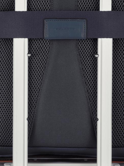 AKRON Rucsac din piele antifurt, suport pc 15,6". albastru - Rucsacuri pentru laptop