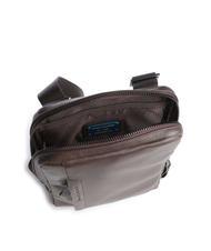 PIQUADRO PAN Poșetă mică din piele MORO - Genți de umăr bărbați - 4