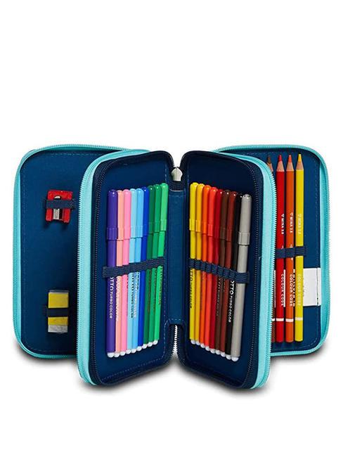 BELIEVE IN YOURSELF Carcasa cu trusa scolara tardis albastru - Penare și accesorii