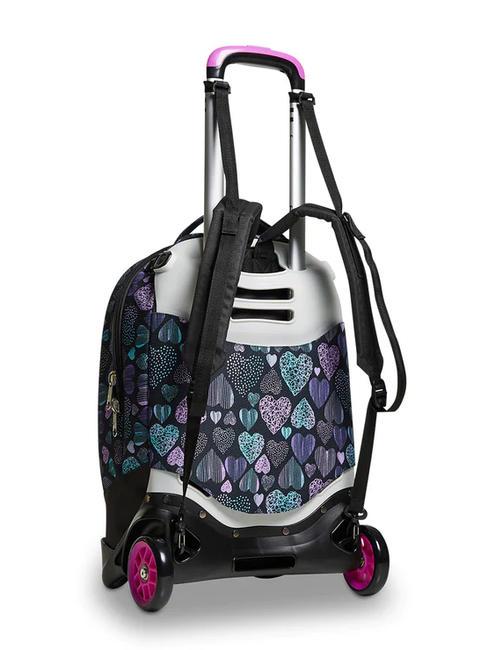 PATCHYHEART GIRL JACK Rucsac troler detasabil cu 2 roti negru - Rucsacuri cu role