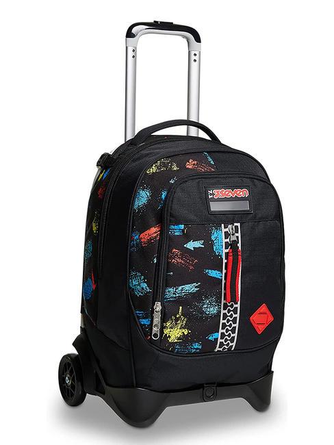 SCRATCH BOY JACK Rucsac troler detasabil cu 2 roti negru - Rucsacuri cu role