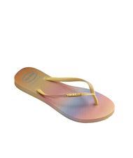 HAVAIANAS SLIM GRADIENT Papuci flip-flop pixeli galbeni - Pantofi femei - 2