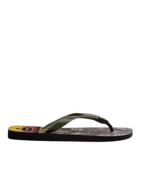 TOP TRIBO TOP flip-flops negru/mușchi - Pantofi bărbați