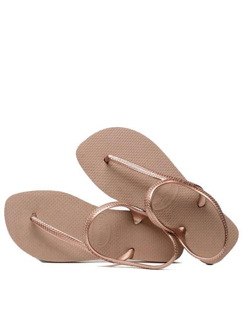 FLASH URBAN  Sandale flip flop rose / aur - Pantofi femei